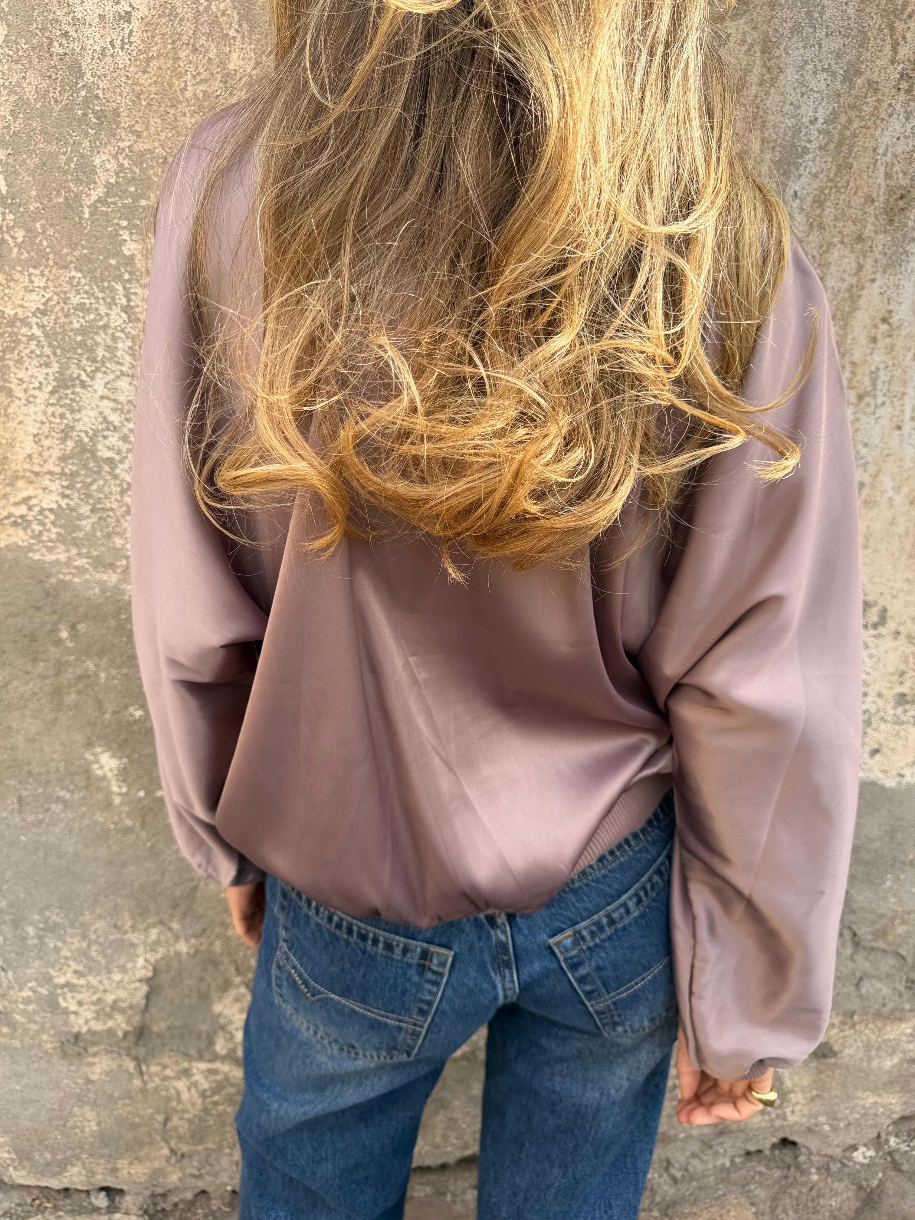 Blusón botones malva