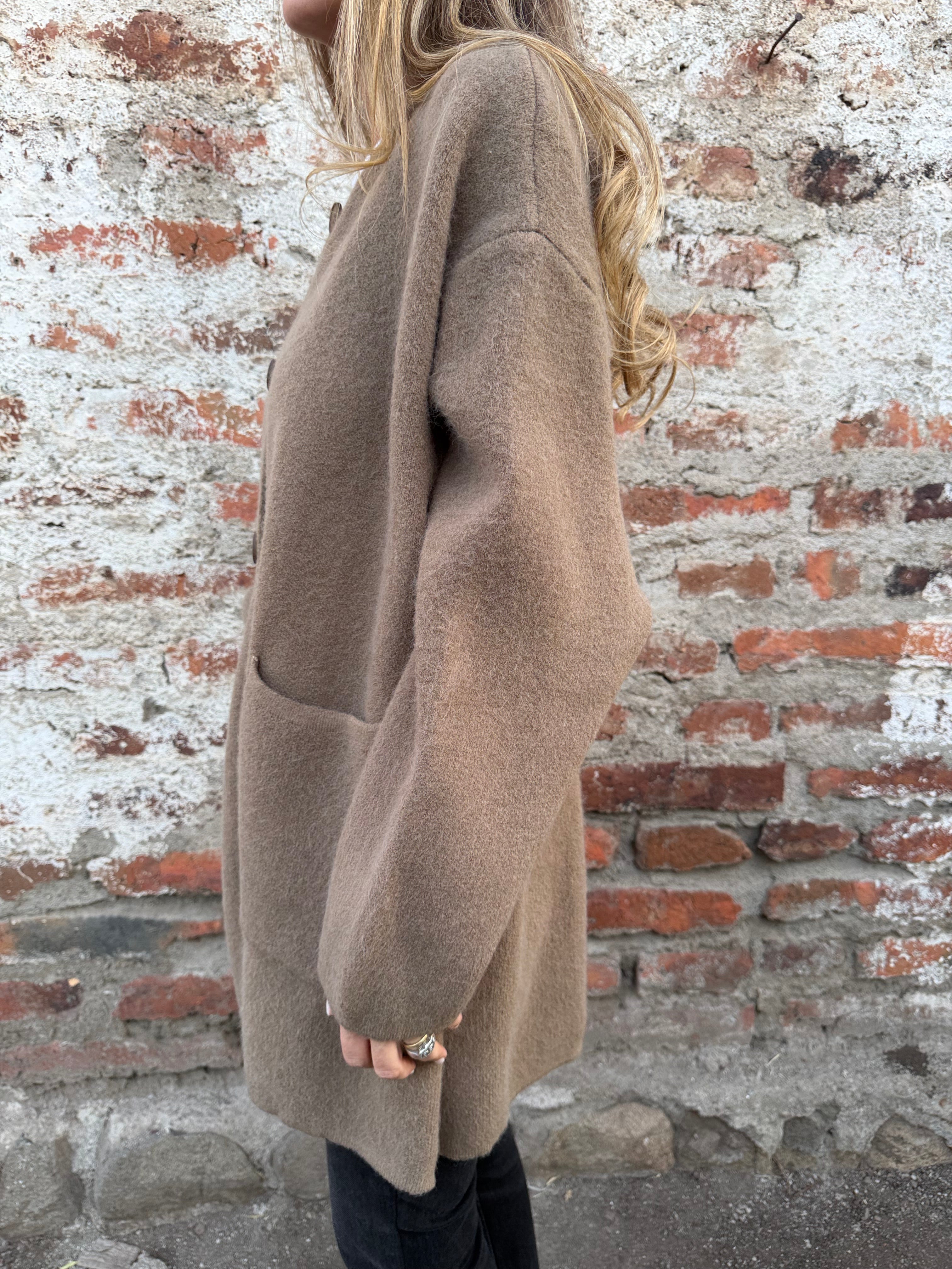 Maxxi chalecón bolsillos beige