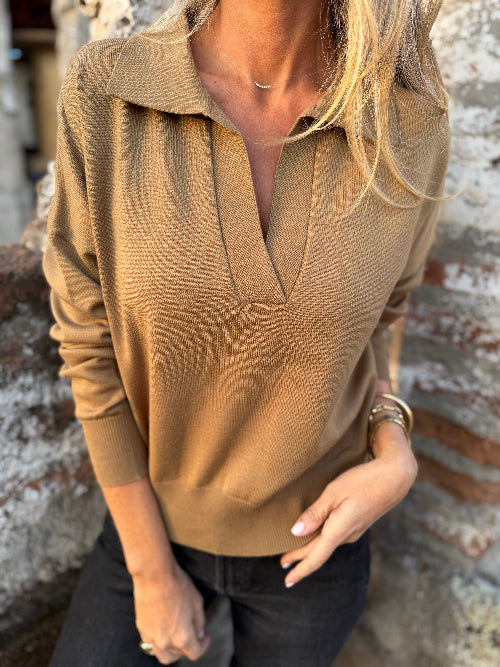 Chaleco camisero tabaco