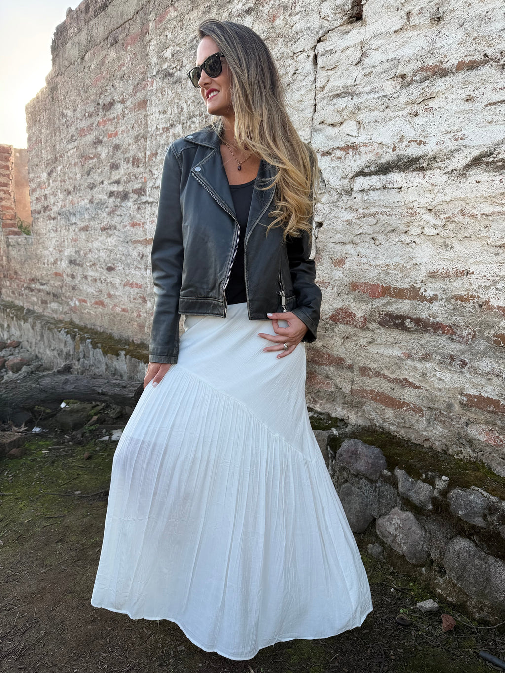 Pollera increíble blanca
