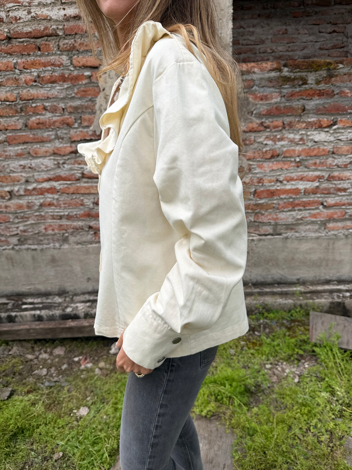 Blusa bluejean vuelos crudo