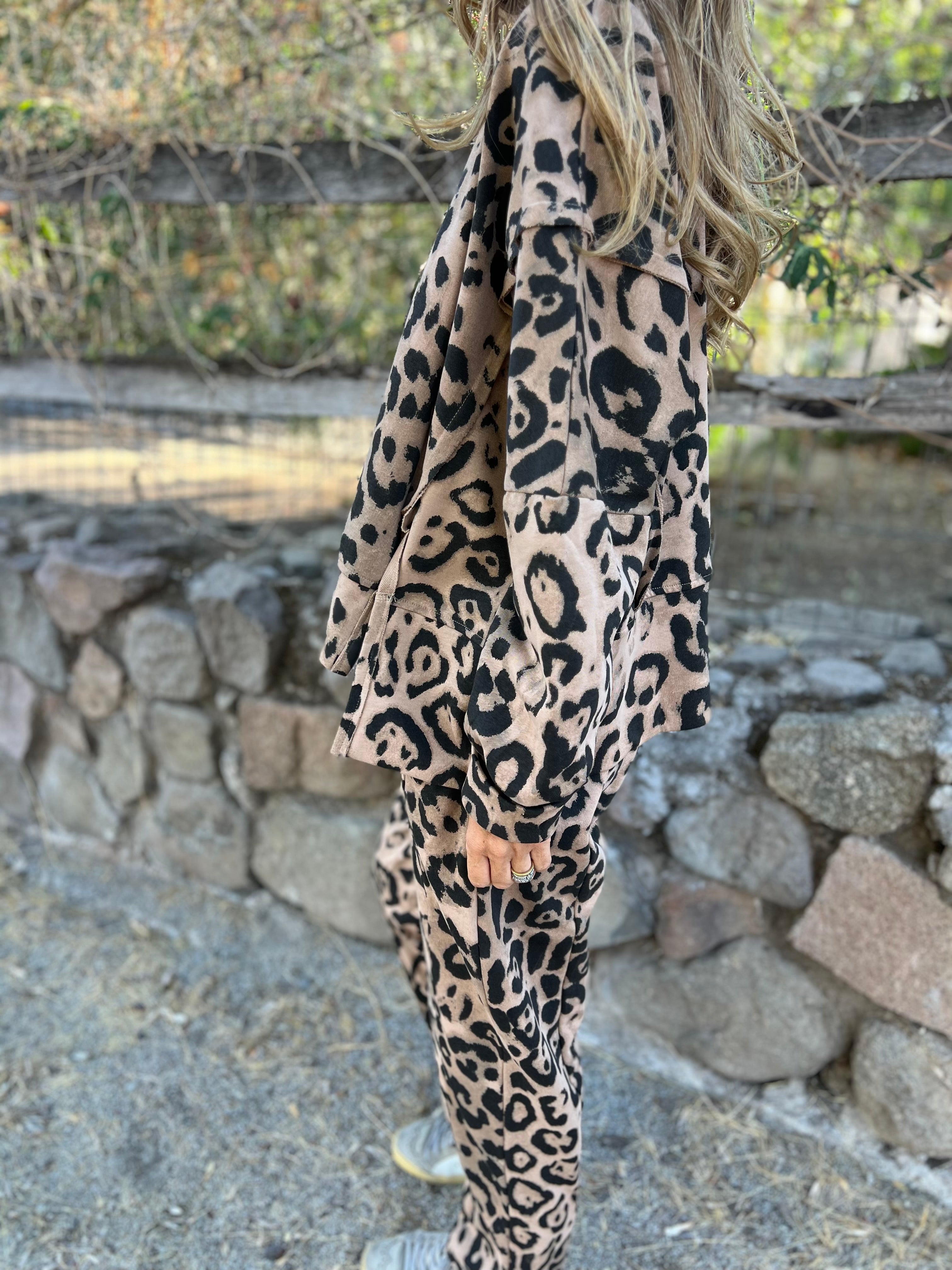 Set animal print beige