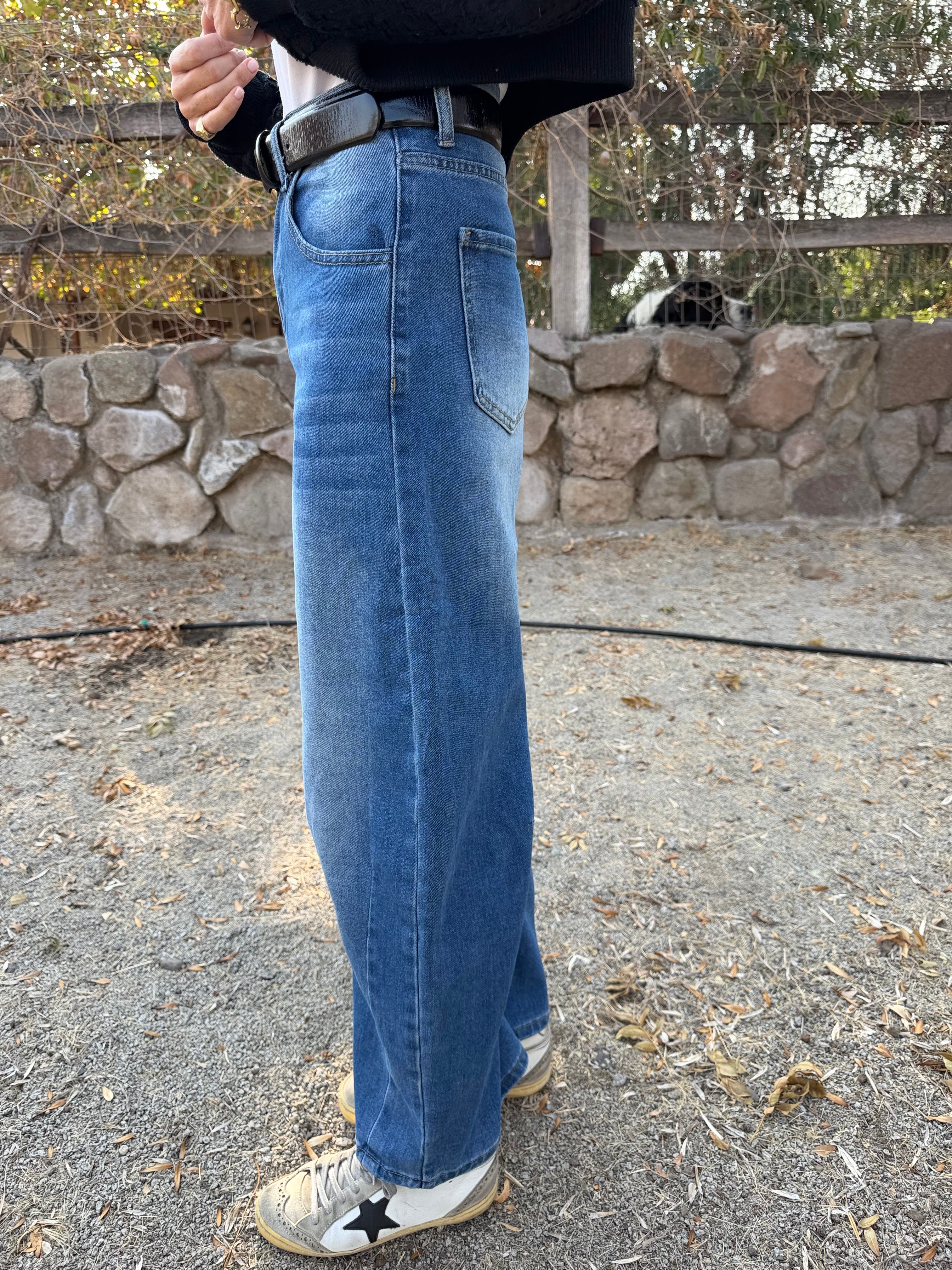 Bluejean tipo barrel zara celeste