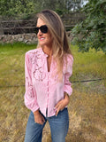 Blusa crespusculo rosada