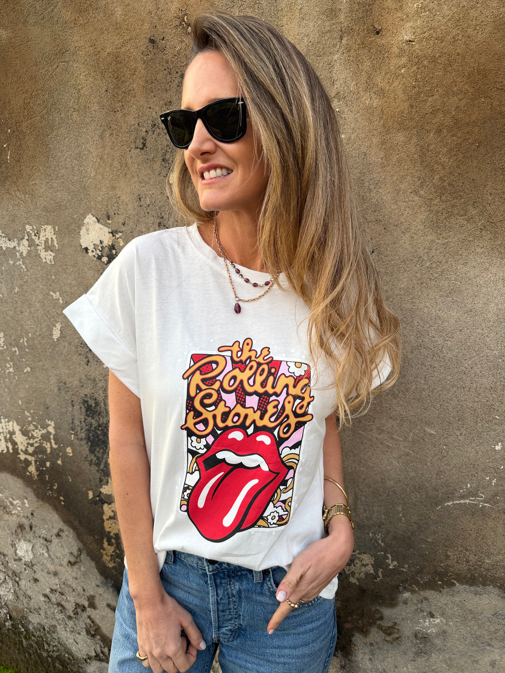 Polera rolling blanca