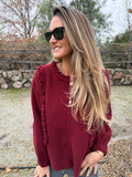 Chaquetita paño vuelitos rojo italiano