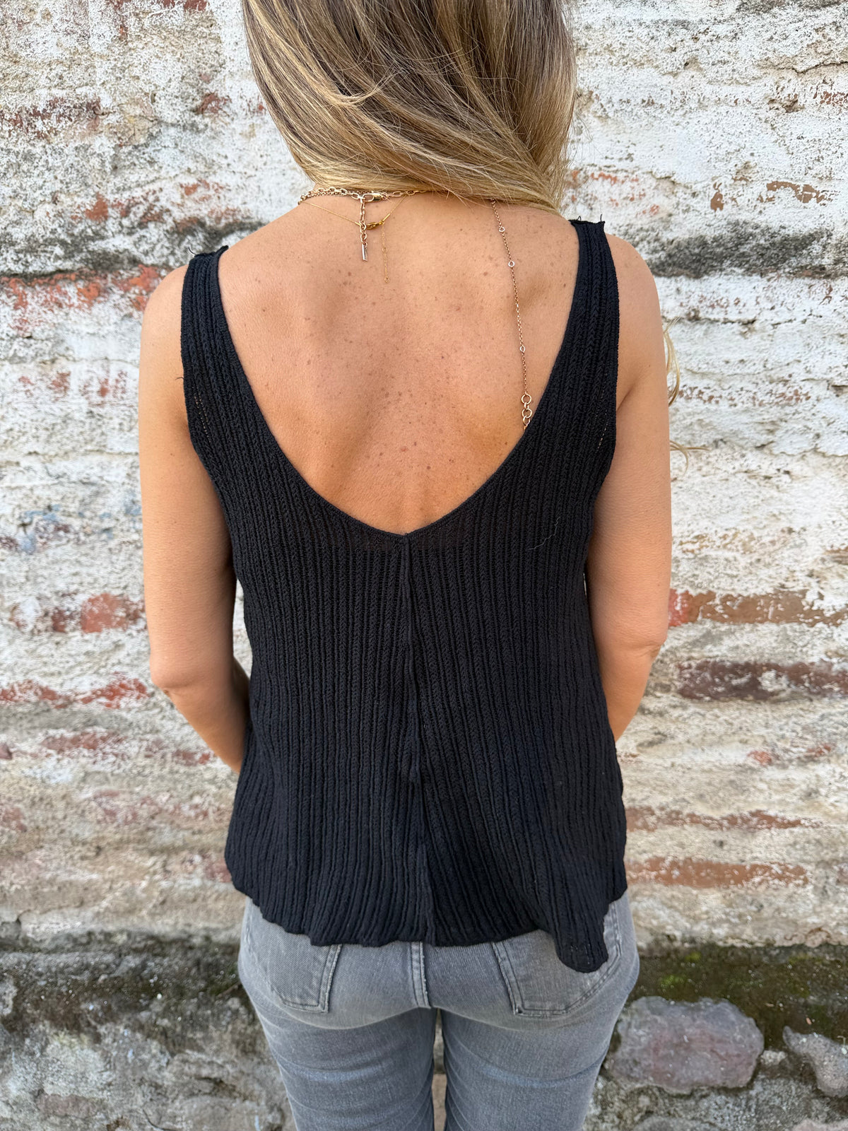 Polera natural negra
