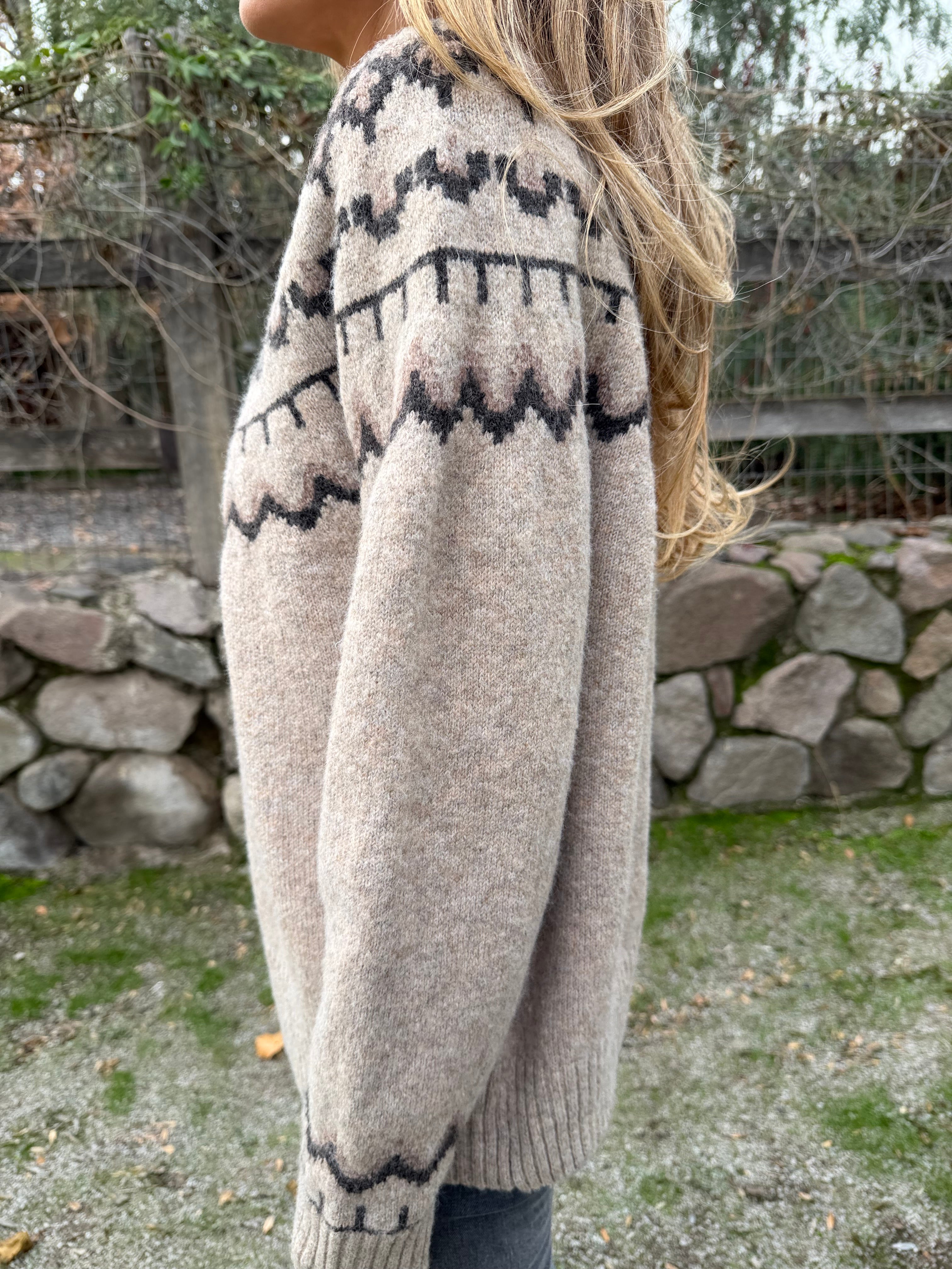 Chaleco new jacquard beige
