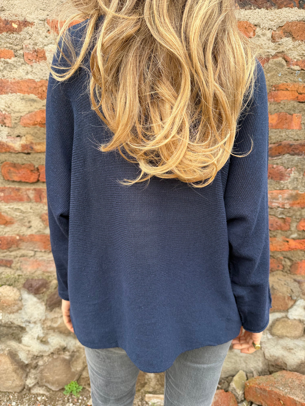 Chaleco hilado azul marino