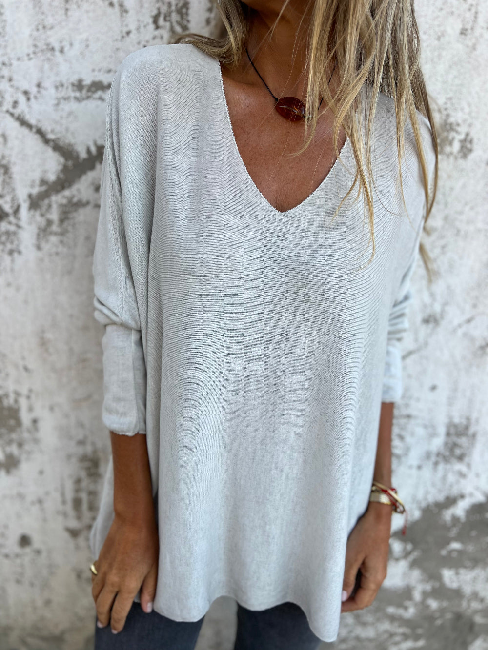 Polera hilo venecia crudo