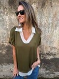 Blusa/ polera verde musgo