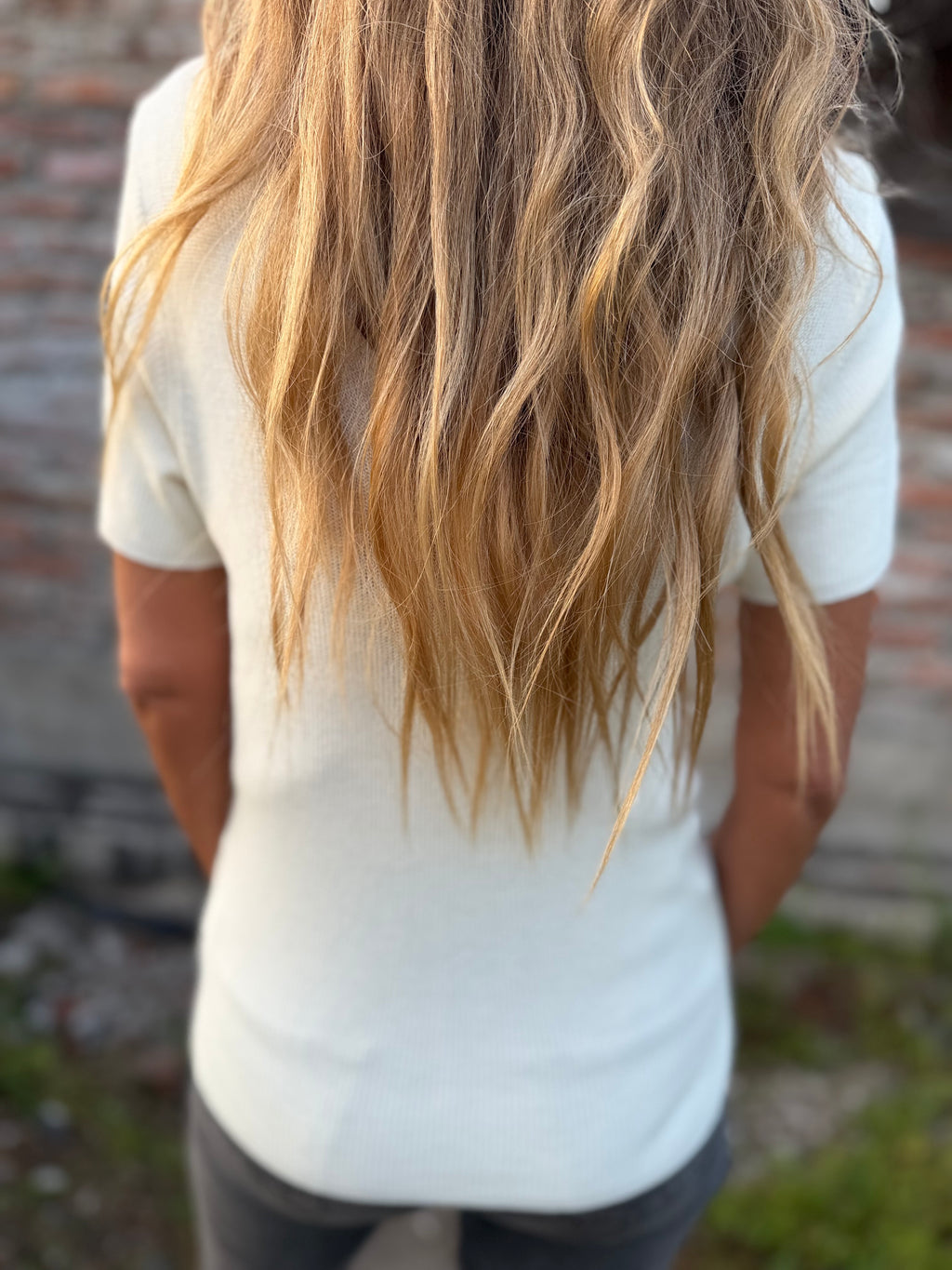 Polera simple hilo crudo