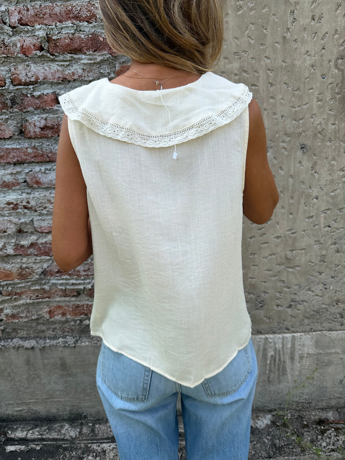 Blusa coqueta crudo