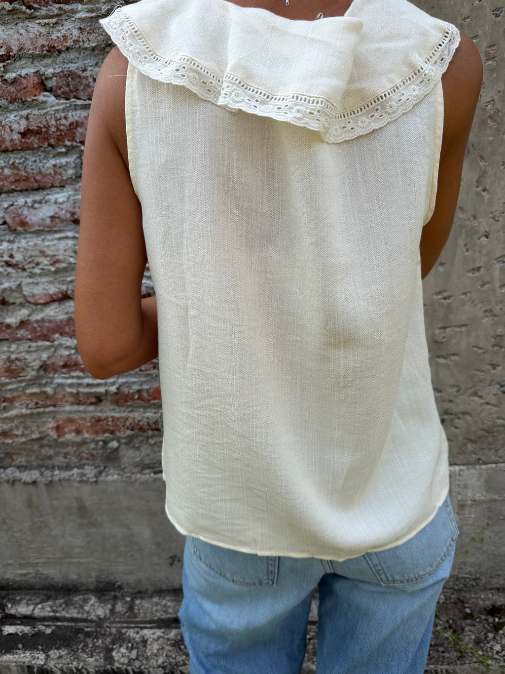Blusa coqueta crudo