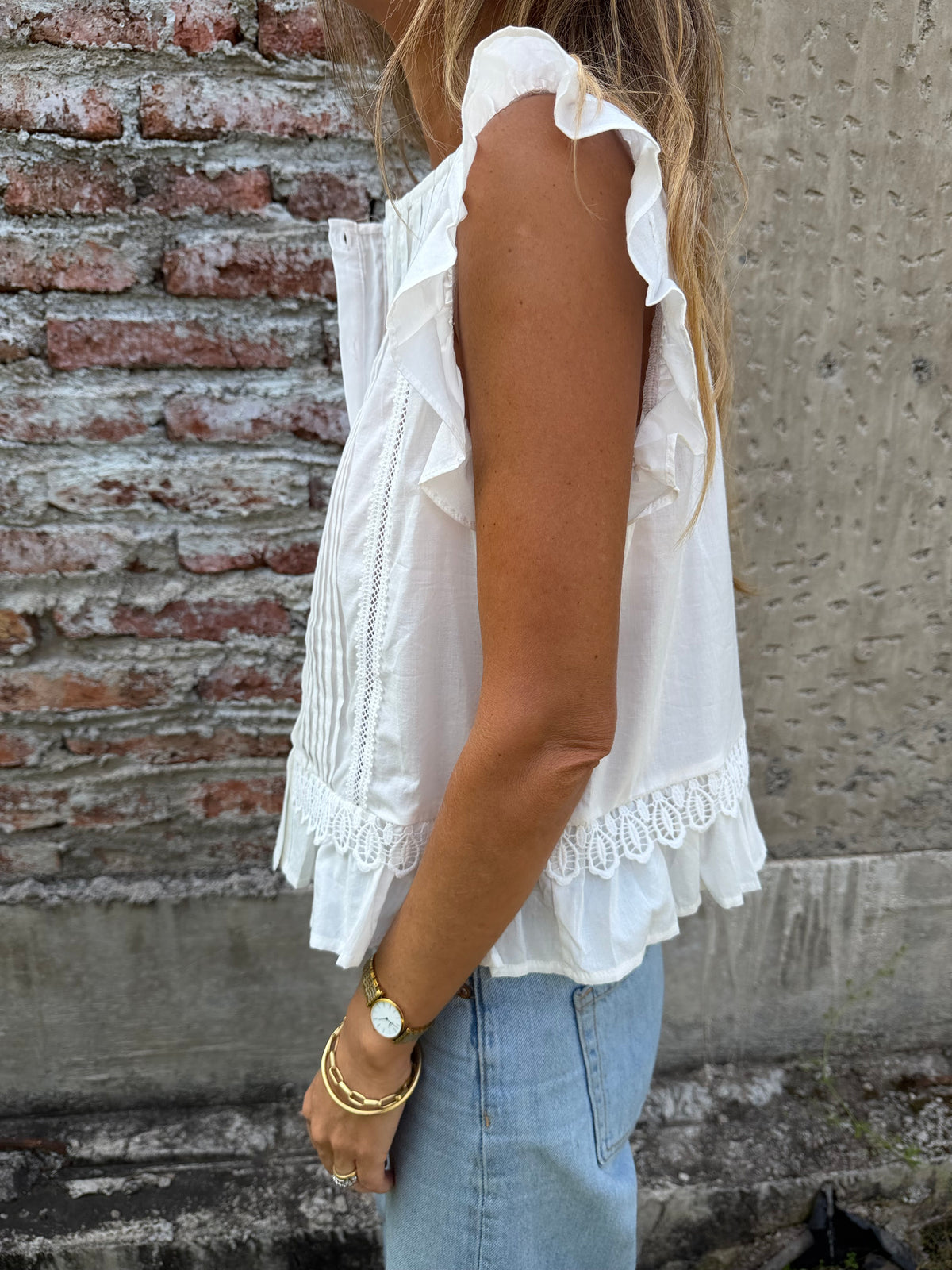 Blusa romántica preciosa blanca