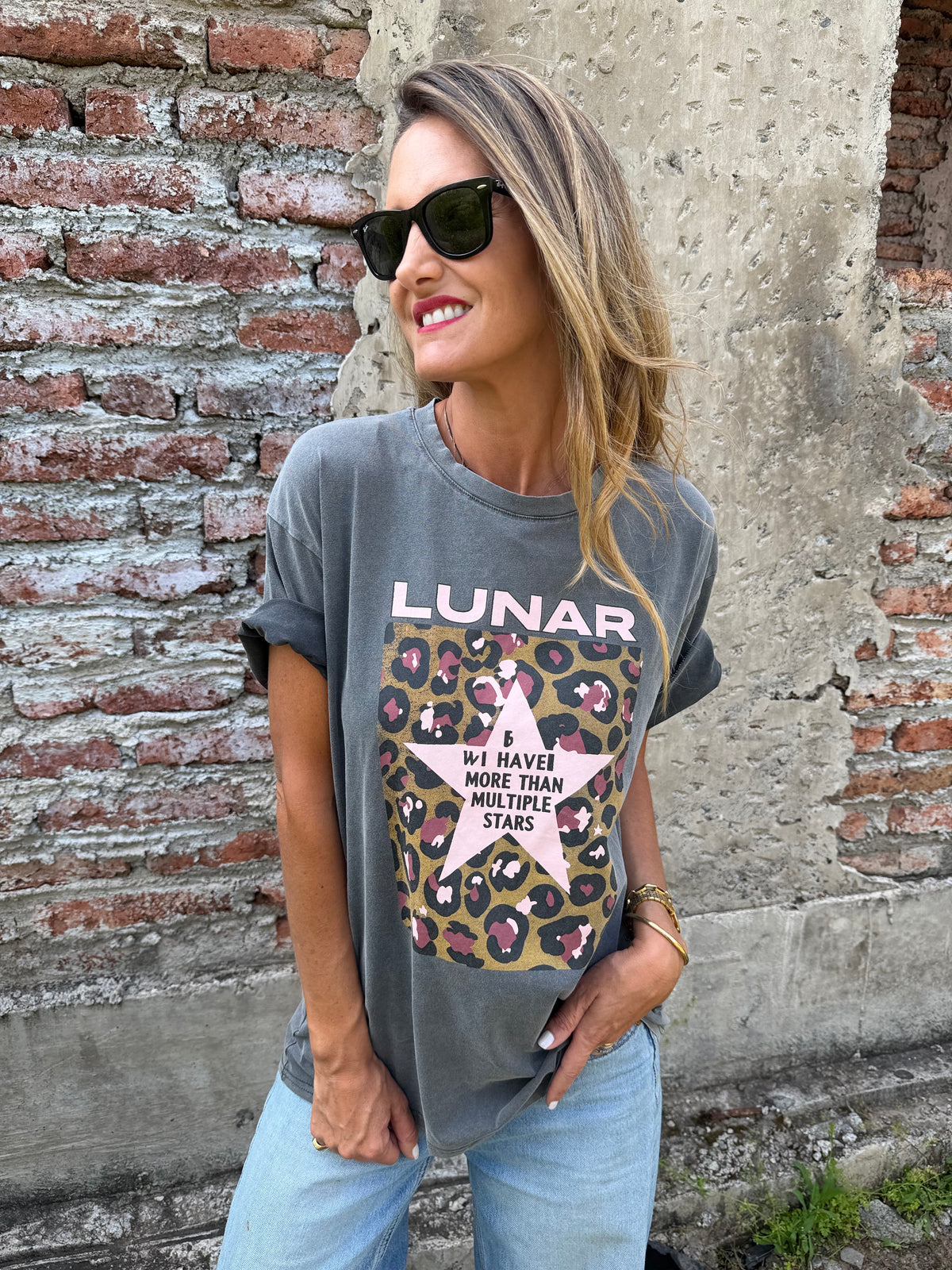 Maxxi polera lunar gris