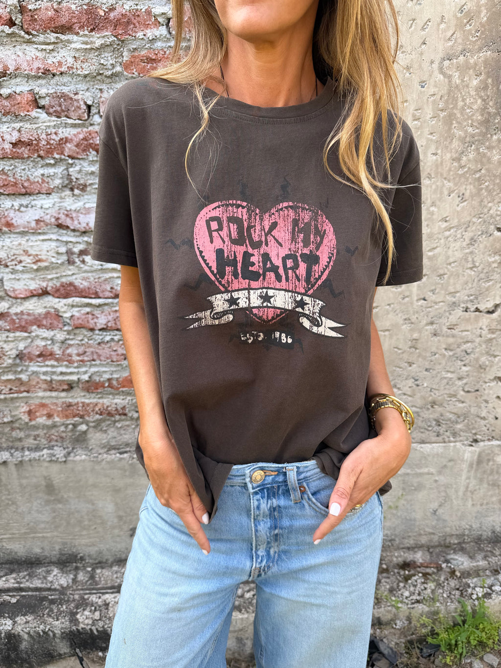 Polera heart rock café