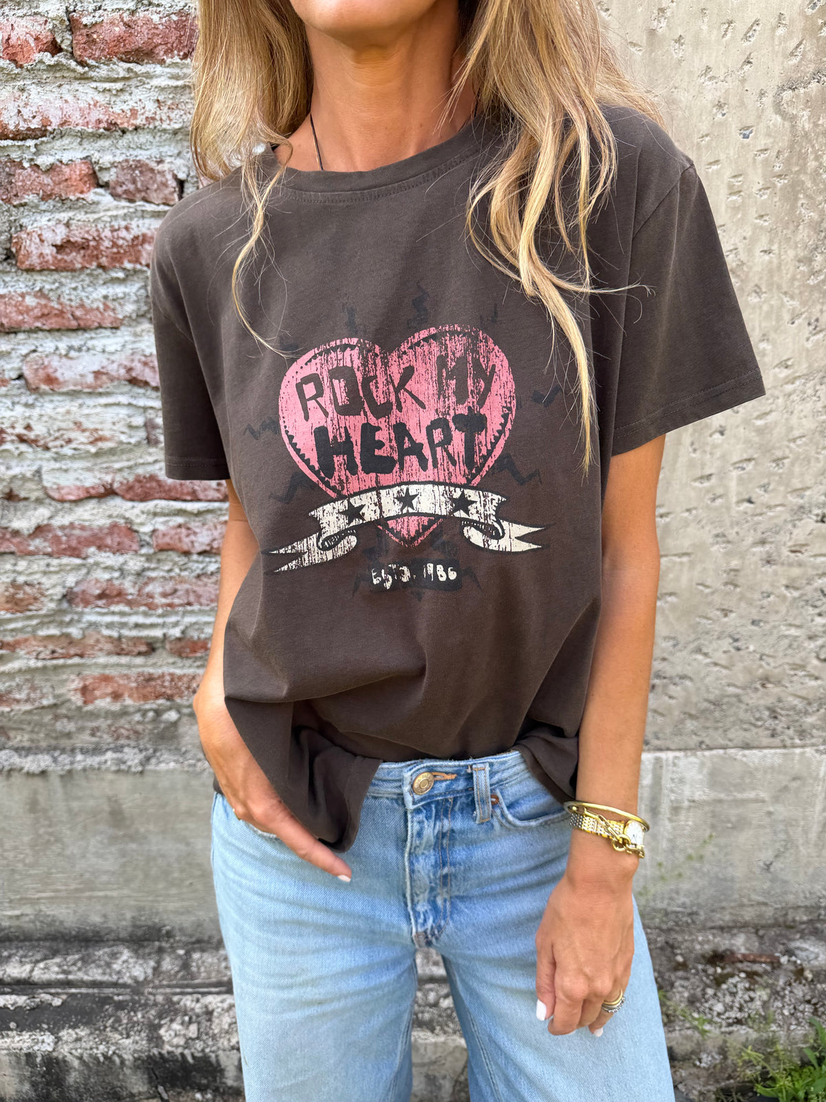 Polera heart rock café