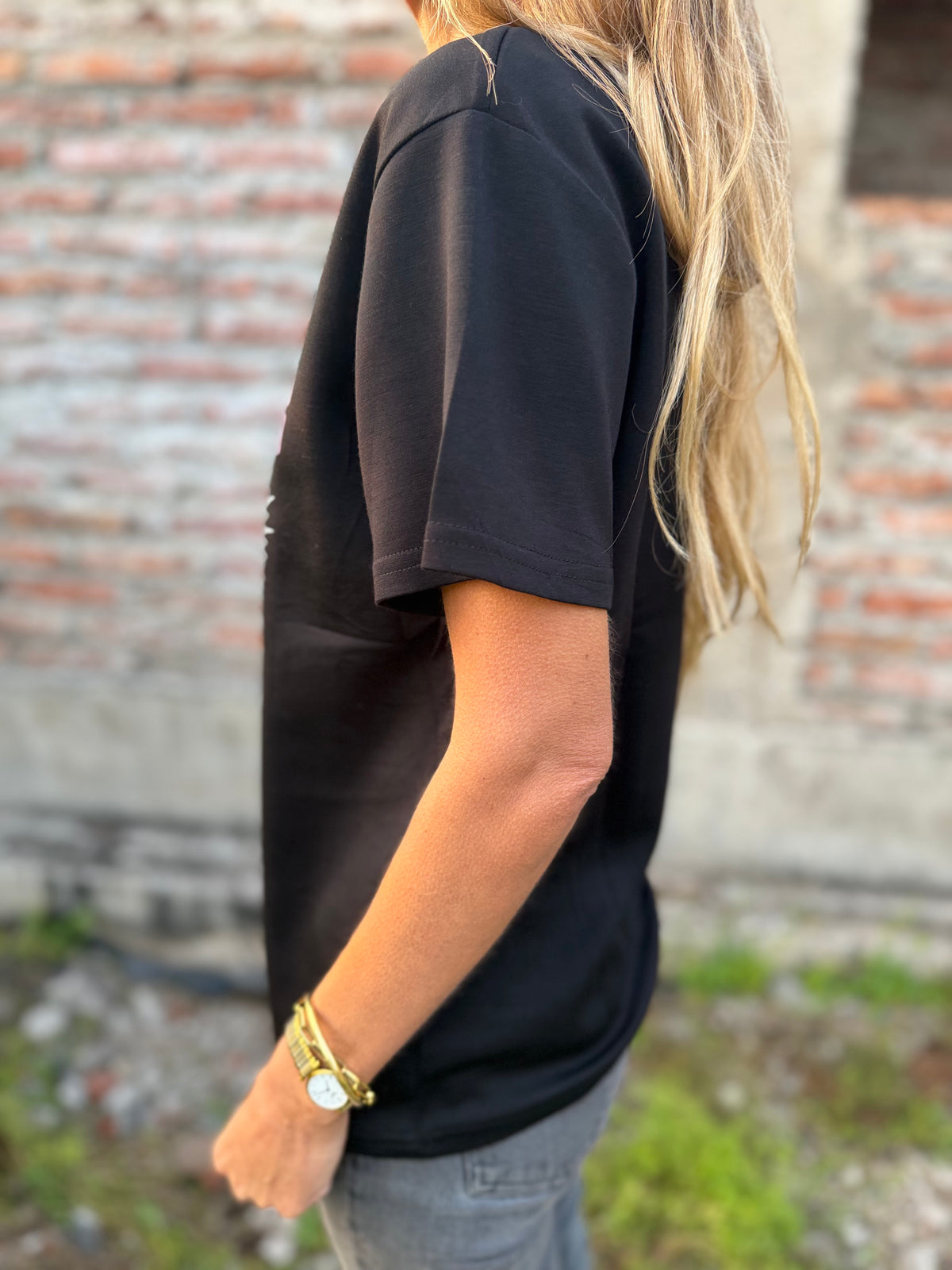 Polera wild love negro